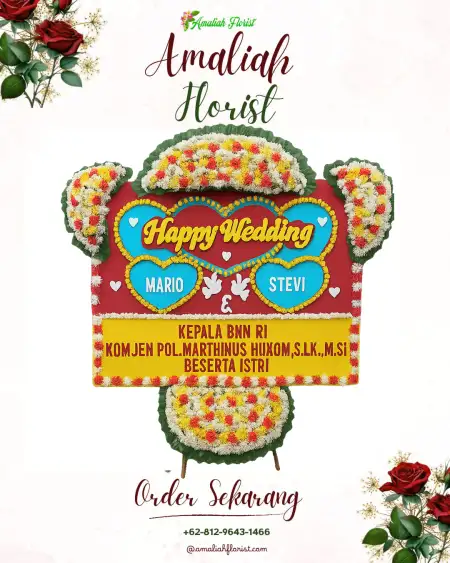 Papan Bunga Pernikahan Dangin Puri Kelod